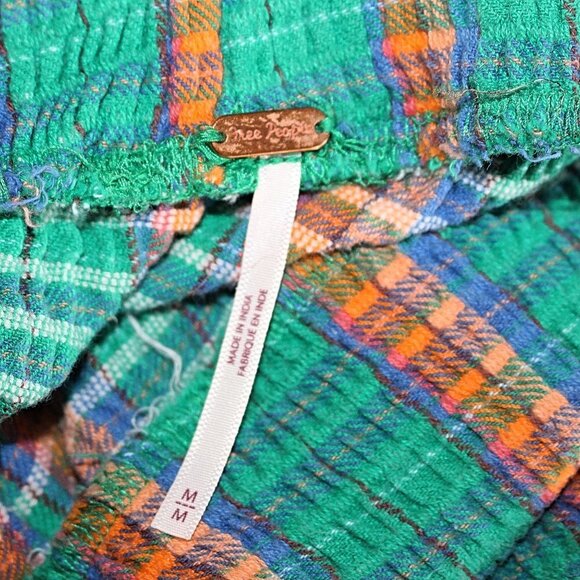 Free People - Fine Line Slim Pants in Green Combo, size Medium - Picture 4 of 9